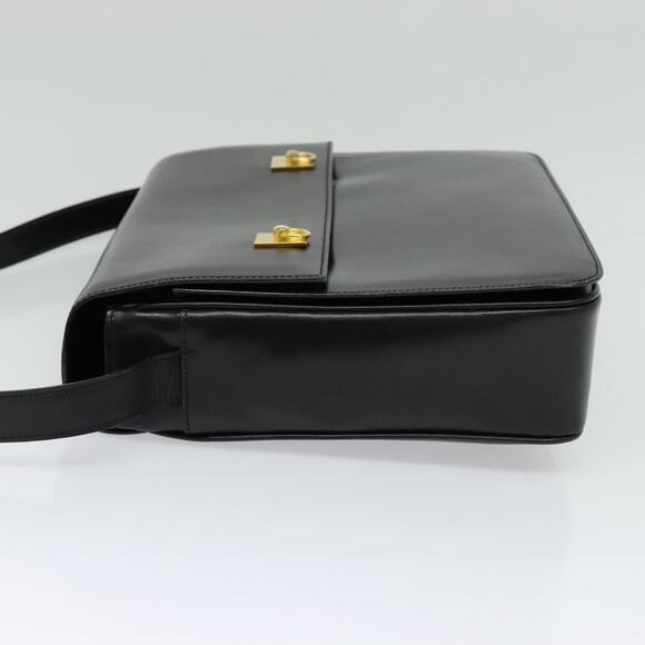 CELINE Shoulder Bag Leather Black Gold - Picture 4 of 13